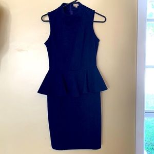 Navy Blue Peplum Size Small Cremieux Brand Dress